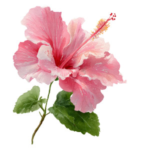 Pink Hibiscus Flower V5 Vinyl Car Decal Sticker – Waterproof & UV-Resistant 