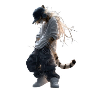 Hip-Hop Tiger Vinyl Car Decal Sticker – Waterproof & UV-Resistant 