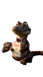 Sad Crocodile Chef Vinyl Car Decal Sticker – Waterproof & UV-Resistant 