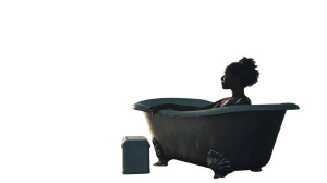 Relaxing In Tub Vinyl Car Decal Sticker – Waterproof & UV-Resistant 