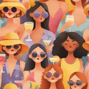 Summer Women Illustration Vinyl Car Decal Sticker – Waterproof & UV-Resistant Summer Women Illustration Vinyl Car Decal Sticker – Waterproof & UV-Resistant