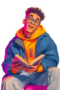 Cheerful Egyptian Student V2 Vinyl Car Decal Sticker – Waterproof & UV-Resistant 