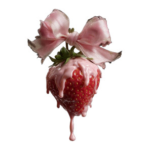 Strawberry With Bow V2 Vinyl Car Decal Sticker – Waterproof & UV-Resistant 