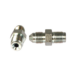 Chrome Plated Straight Adapter Fitting -4AN x 3/8 inch-24 | Set of 2 Chrome Plated Straight Adapter Fitting -4AN x 3/8 inch-24 | Set of 2