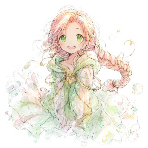 Celestial Kawaii Maiden Vinyl Car Decal Sticker – Waterproof & UV-Resistant 