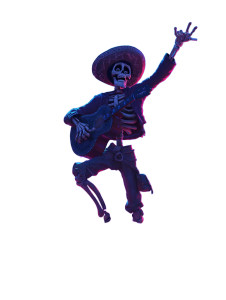 Skeleton Celebration Vinyl Car Decal Sticker – Waterproof & UV-Resistant 