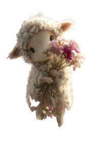 Fluffy Sheep Flower Vinyl Car Decal Sticker – Waterproof & UV-Resistant 