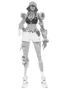 Mecha Girl V3 Vinyl Car Decal Sticker – Waterproof & UV-Resistant 