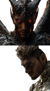 Lucifer Vs Michael Vinyl Car Decal Sticker – Waterproof & UV-Resistant 