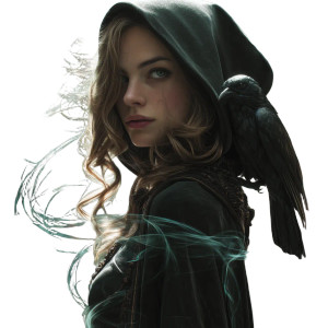 Witch With Raven Vinyl Car Decal Sticker – Waterproof & UV-Resistant 