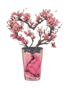 Pink Blossom Tree Vinyl Car Decal Sticker – Waterproof & UV-Resistant 