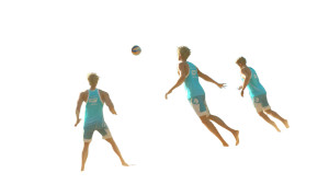 Beach Volleyball Characters Vinyl Car Decal Sticker – Waterproof & UV-Resistant 