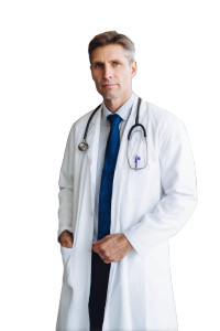 Middle-Aged Doctor Vinyl Car Decal Sticker – Waterproof & UV-Resistant 