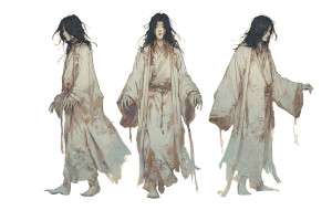 Ghostly Ming Scholar Vinyl Car Decal Sticker – Waterproof & UV-Resistant 