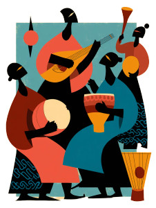 Musicians And Dancers Vinyl Car Decal Sticker – Waterproof & UV-Resistant 