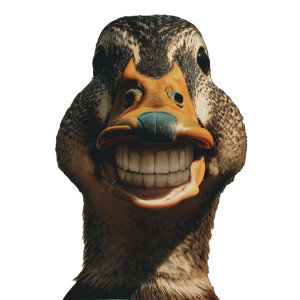 Smiling Mallard Duck Vinyl Car Decal Sticker – Waterproof & UV-Resistant 