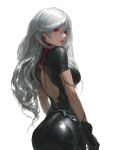 Silver-Haired Warrior V22 Vinyl Car Decal Sticker – Waterproof & UV-Resistant 