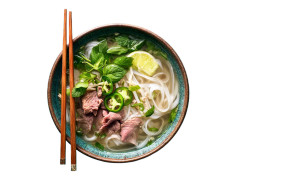 Vietnamese Pho Bowl Vinyl Car Decal Sticker – Waterproof & UV-Resistant 