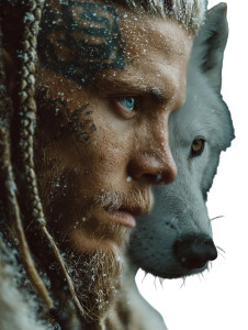 Viking Warrior Wolf Vinyl Car Decal Sticker – Waterproof & UV-Resistant 