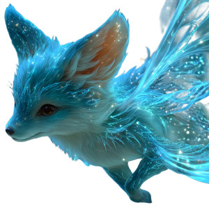 Magical Fox Humanoid Vinyl Car Decal Sticker – Waterproof & UV-Resistant 