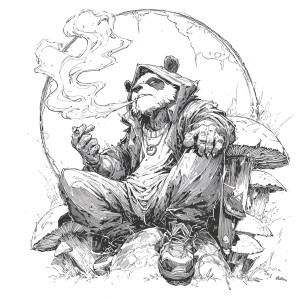 Hip Hop Panda Vinyl Car Decal Sticker – Waterproof & UV-Resistant 