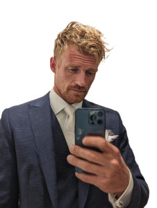Handsome Man Suiting Vinyl Car Decal Sticker – Waterproof & UV-Resistant 