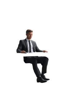 Business Man Working V2 Vinyl Car Decal Sticker – Waterproof & UV-Resistant 