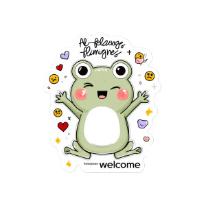 Frog With Emotions Vinyl Car Decal Sticker – Waterproof & UV-Resistant 
