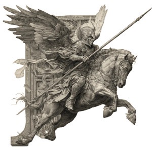 Mythological Warrior Ikarus Vinyl Car Decal Sticker – Waterproof & UV-Resistant Mythological Warrior Ikarus Vinyl Car Decal Sticker – Waterproof & UV-Resistant