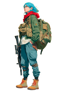 Badass Anime Soldier Vinyl Car Decal Sticker – Waterproof & UV-Resistant 