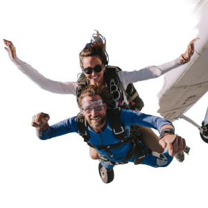 Skydiving Duo V2 Vinyl Car Decal Sticker – Waterproof & UV-Resistant 