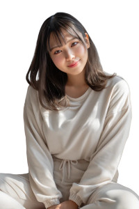 Relaxed Japanese Woman V3 Vinyl Car Decal Sticker – Waterproof & UV-Resistant 