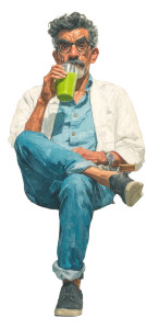 Indian Man In Office Vinyl Car Decal Sticker – Waterproof & UV-Resistant 