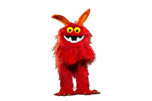 Friendly Red Monster Vinyl Car Decal Sticker – Waterproof & UV-Resistant 