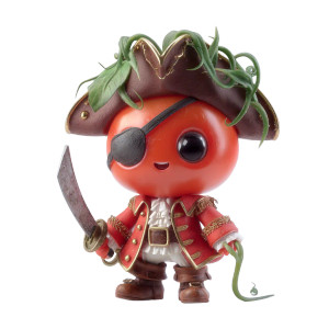 Tomato Pirate Captain Vinyl Car Decal Sticker – Waterproof & UV-Resistant 