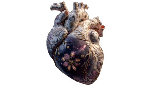 Cosmic Mexican Heart Vinyl Car Decal Sticker – Waterproof & UV-Resistant 