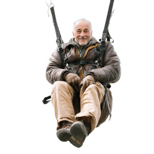 Parachuting Man Vinyl Car Decal Sticker – Waterproof & UV-Resistant 