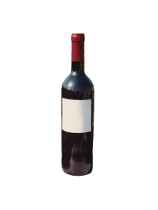 Red Wine Bottle V4 Vinyl Car Decal Sticker – Waterproof & UV-Resistant 