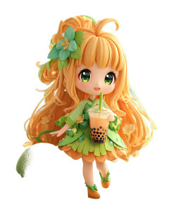 Kawaii Melon Girl Vinyl Car Decal Sticker – Waterproof & UV-Resistant 