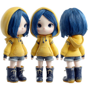 Cute Chibi Girl V12 Vinyl Car Decal Sticker – Waterproof & UV-Resistant 