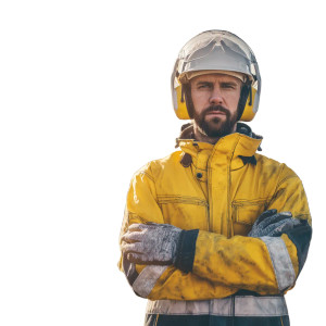 Construction Worker Portrait V9 Vinyl Car Decal Sticker – Waterproof & UV-Resistant 