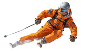 Professional Skier V2 Vinyl Car Decal Sticker – Waterproof & UV-Resistant 