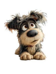 Cartoon Dog Staring Vinyl Car Decal Sticker – Waterproof & UV-Resistant 