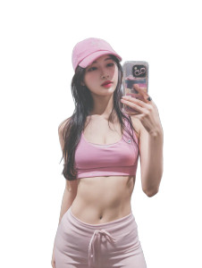 Gym Selfie Woman Vinyl Car Decal Sticker – Waterproof & UV-Resistant 