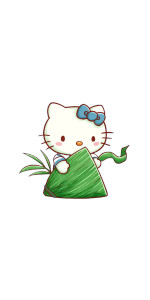 Hello Kitty Zongzi Vinyl Car Decal Sticker – Waterproof & UV-Resistant 