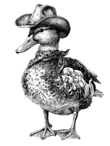 Cowboy Mallard Duck V2 Vinyl Car Decal Sticker – Waterproof & UV-Resistant 