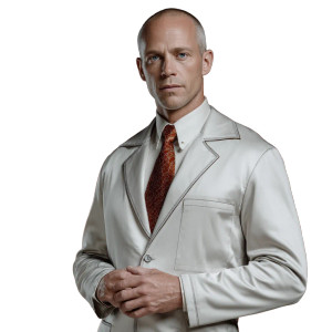 Futuristic Scientist Explaining Vinyl Car Decal Sticker – Waterproof & UV-Resistant 