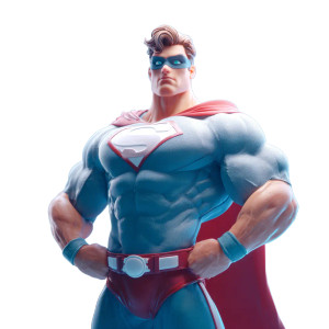 Muscular Superhero V2 Vinyl Car Decal Sticker – Waterproof & UV-Resistant 