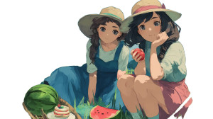 Anime Picnic Scene V3 Vinyl Car Decal Sticker – Waterproof & UV-Resistant 