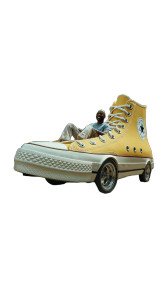 Shoe Car Driver V2 Vinyl Car Decal Sticker – Waterproof & UV-Resistant 